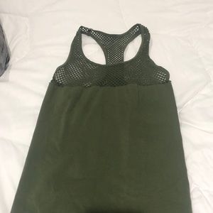 Z by Zella olive green workout top with netting